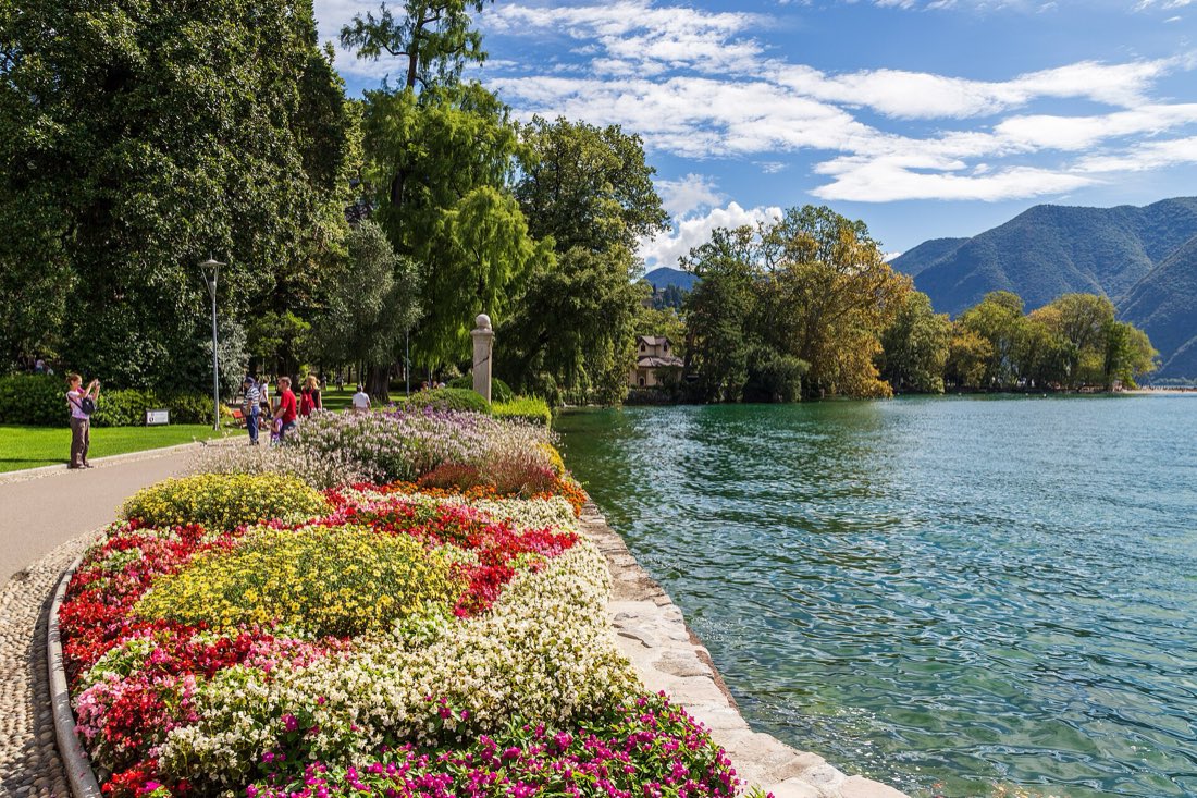 Der Parco Ciani am Ufer des Luganersees